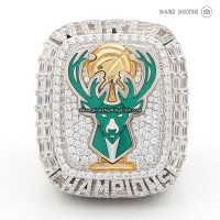2021 Milwaukee Bucks Championship Ring/Pendant(Un-removable top/Enamel logo)